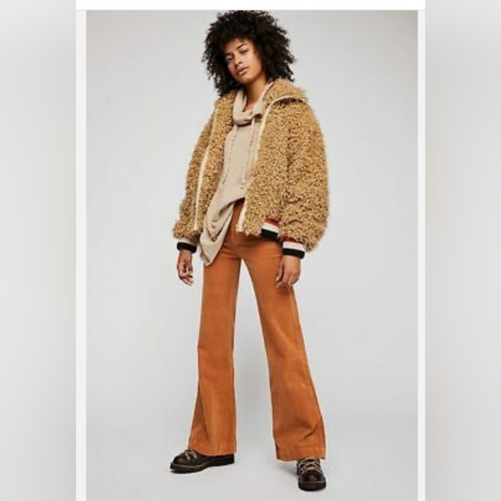 Free People Camel Teddy Jacket